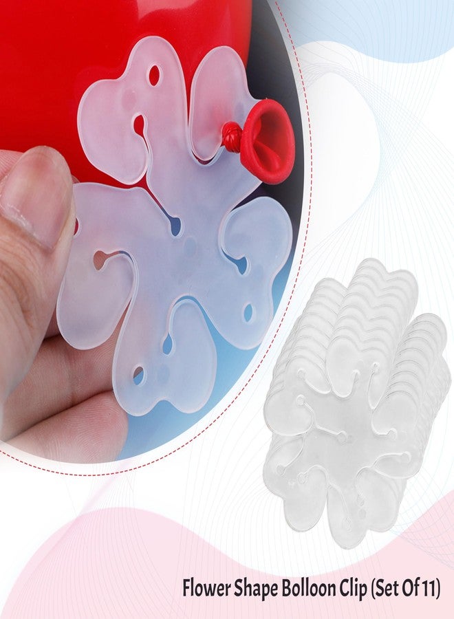 Wobbox Flower Shape Bolloon Clip Holder, Flower Shape Balloon Clips, Balloon Clips For Decoration, Balloon Clips Holder, Flower Balloon Clips (Set Of 11). - Image 2
